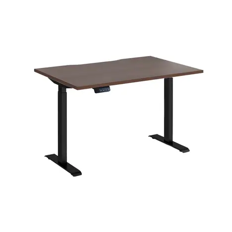 Elev8 Mono Straight Sit-Stand Desk - 1200mm - Black - Walnut
